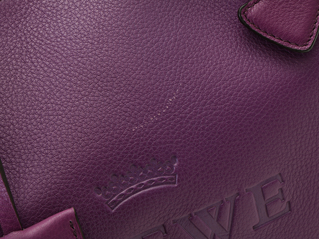 LOEWE ロエベ ヘリテージスモールトート 377.79.751 レザー パープル