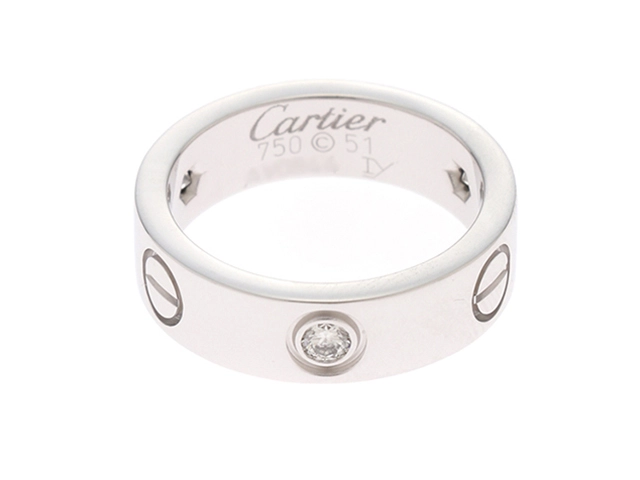 Cartier ラブリング 指輪 750WG K18WG ホワイトゴールドホワイトゴールド素材ライン