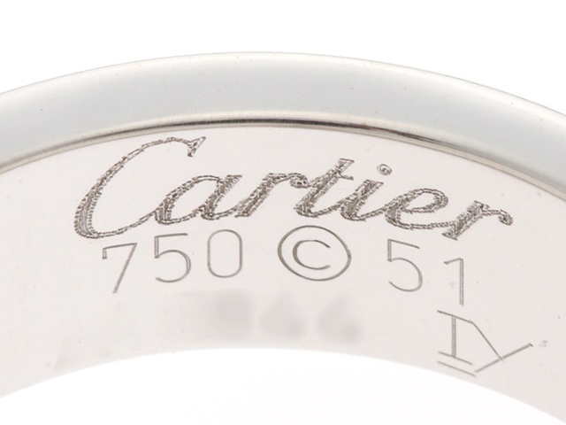 Cartier カルティエ ラブリング 指輪 ハーフダイヤモンド K18WG