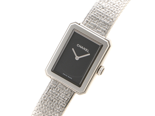 CHANEL　シャネル　腕時計　ボーイフレンド ツイード　H4876　スモールモデル　ステンレススティール　ブラック文字盤　クォーツ　 2016年正規【472】SJ