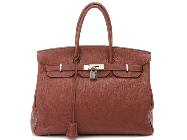 Hermes ファッション エルメス バーキングラブ35 O刻印 トゴ×リザード