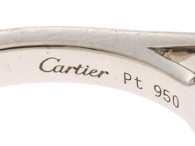 カルティエ Cartier ソリテール ダイヤ 0.23ct D/VVS2/EX #51 リング Pt プラチナ 指輪【鑑定書付き】VLP 90190885