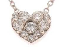 Ponte Vecchio　ポンテヴェキオ　ネックレス　K18　ホワイトゴールド　ダイヤモンド0.25ct　約2.9ｇ【430】2143300191226