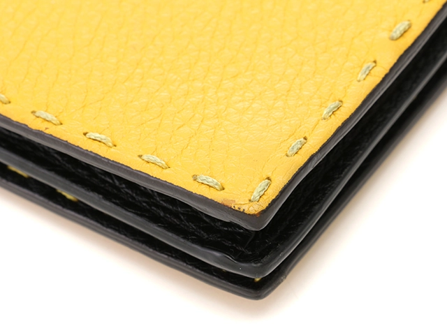 FENDI フェンディ 小物 財布 セレリアZIP長財布 イエロー レザー【472】HA