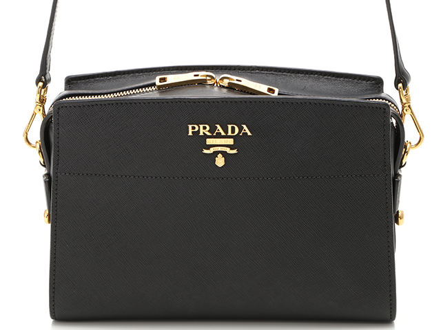 PRADA プラダ ショルダーバッグ ブラック サフィアーノ【460