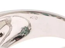 JEWELRY　ジュエリー　リング　K18WG　ターコイズ　ダイヤモンド0.13ct　10.1g　12号　2143300198560 【207】