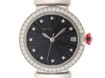 BVLGARI　ブルガリ　時計　ルチェア・ダイヤベゼル　LU33S/103620　ステンレス　クロコレザーベルト　自動巻き　2143300199284　【437】