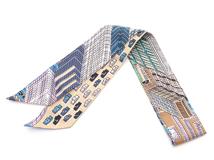 HERMES エルメス トゥイリー 063969S PANTIN CITY ベージュ／ブルー シルク店頭展示新品 【472】H