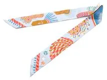 エルメス　HERMES　トゥイリー EPAULETTES DE GALA ブルーシエル　シルク【471】N