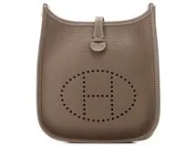 HERMES エルメス エヴリン ショルダーバッグ エヴリンTPM エトゥープ/ネイビー ゴールド金具 トリヨンクレマンス【434】