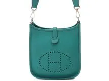 ❤お得なお品❤エヴリンTPM ブルーパオン SV金具 エルメス トリヨン A刻印 エルメス ミニエヴリン TPM トリヨンクレマンス ブルーペール