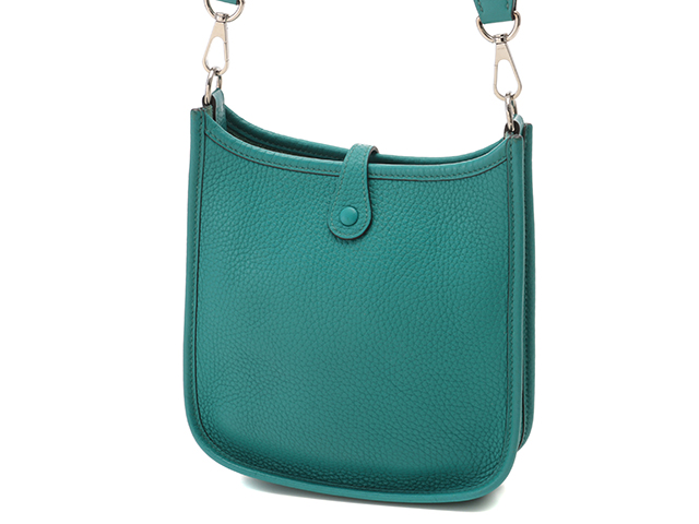 ❤お得なお品❤エヴリンTPM ブルーパオン SV金具 エルメス トリヨン A刻印 エルメス ミニエヴリン TPM トリヨンクレマンス ブルーペール