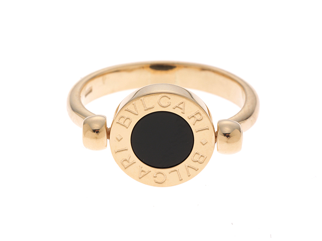 30,000円BVLGARI ブルガリ　リング　指輪　イエローゴールド　オニキスXコーラル
