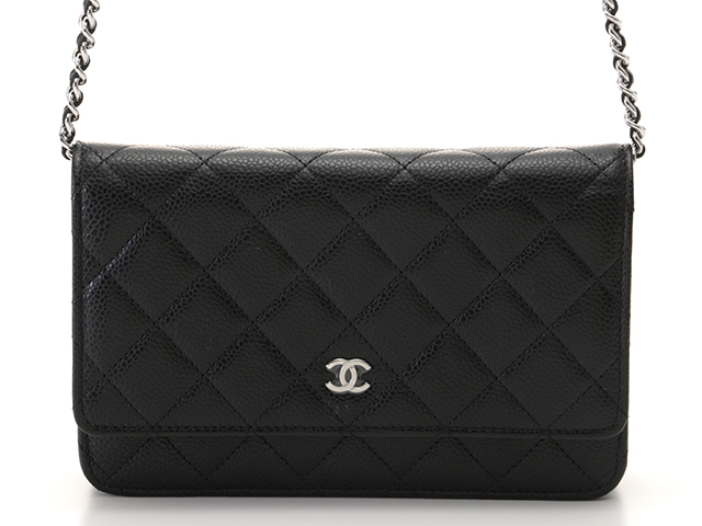 CHANEL シャネル マトラッセチェーンウォレット ブラック SV