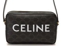 CELINE セリーヌ トリオンフ ミディアムメッセンジャーバッグ ブラック ...