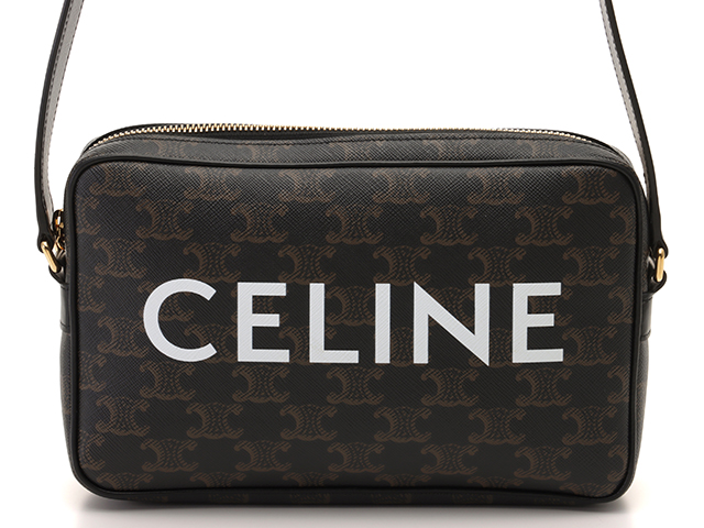 関税送料込★CELINE☆ミディアム メッセンジャー レザー CELINE☆CELINEロゴ ミディアム メッセンジャーバッグ☆関税込み