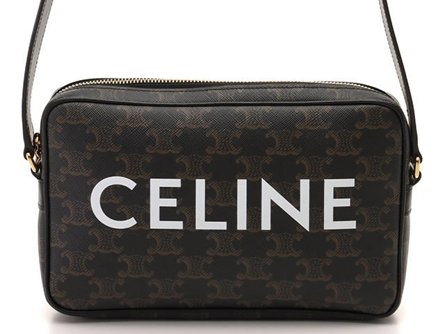 CELINE セリーヌ トリオンフ ミディアムメッセンジャーバッグ ブラック PVC 194502CIM.38NO【430】2143300210002  の購入なら「質」の大黒屋（公式）