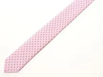 HERMES　エルメス　ネクタイ　馬具柄　ピンク　シルク　剣先6ｃｍ以下【472】ＹＩ