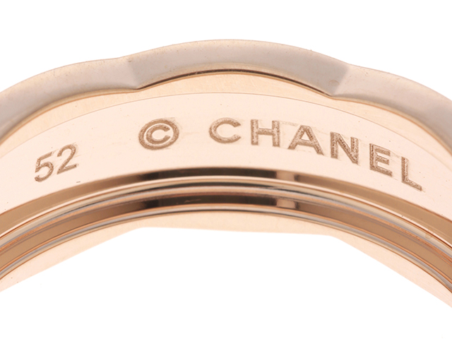 CHANEL シャネル リング ココクラッシュリング PG 6.3g #52 CHANEL シャネル リング ココクラッシュリング PG 6.3g #52