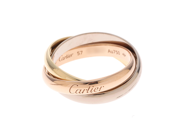 カ‍‍ル‍‍テ‍‍ィ‍‍エ トリニティリング スリーカラー K18 サイズ 56 CARTIER カルティエ トリニティリング 3カラー K18イエロー