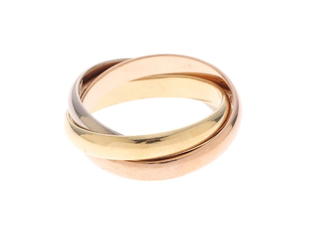 CARTIER カルティエ トリニティリング 3カラー K18イエローゴールド 約9.4g 57号(日本サイズ17号) B4052700 2143300214147 【432】