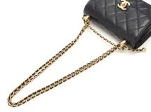 CHANEL　シャネル　バッグ　ミニマトラッセ　チェーンショルダー　ブラック/GP　レザー　AS2615 B05973 94305　 2143300215571　【437】