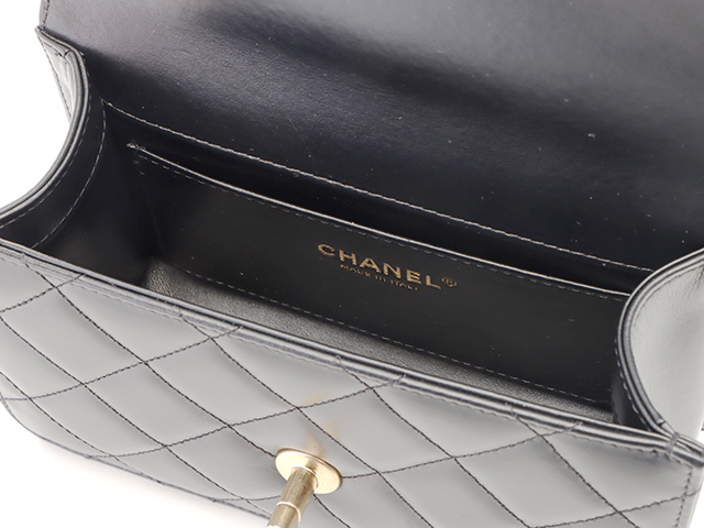 CHANEL シャネル バッグ ミニマトラッセ チェーンショルダー ブラック/GP レザー AS2615 B05973 94305  2143300215571 【437】 の購入なら「質」の大黒屋（公式）