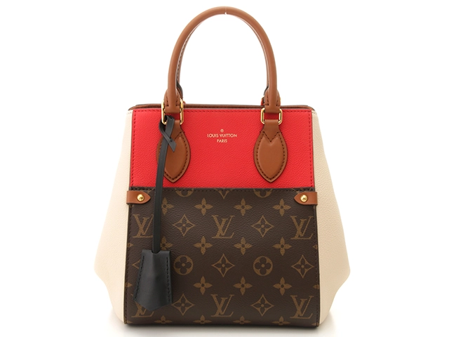 LOUIS VUITTON　ルイヴィトン　バッグ　フォールドトートPM　モノグラム　レザー　スリーズ　クレーム　ノワール　M45389　2143300216202　【200】