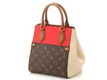 LOUIS VUITTON　ルイヴィトン　バッグ　フォールドトートPM　モノグラム　レザー　スリーズ　クレーム　ノワール　M45389　2143300216202　【200】