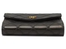 CHANEL シャネル ビコローレ Wホック財布 ブラック/GP ラムスキン【430】2143300216301 の購入なら「質」の大黒屋（公式）