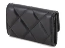 CHANEL シャネル CHANEL19フラップ カードケース ブラック/GP ラムスキン 【430】2143300216684  の購入なら「質」の大黒屋（公式）