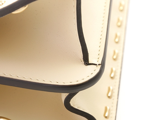 FENDI フェンディ ピーカーブー アイシーユーホリゾンタル ハンドバッグ アイボリー ゴールド金具 レザー 8BN331AHNXF1FNH【434】