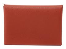 HERMES　エルメス　小物　カルヴィ　デュオ　シェーブル　ブリック・SV金具　W刻印・2024年頃製造　H083416CK　箱あり【472】HA