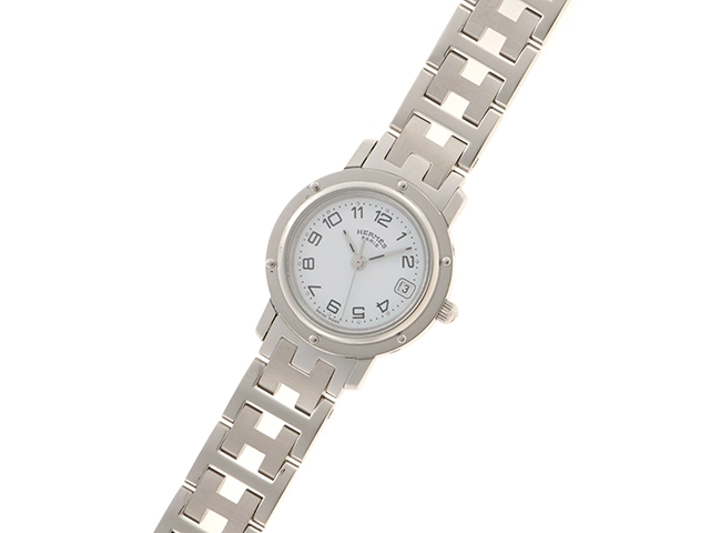HERMES エルメス クリッパー CL4.210 SS 女性用 クオーツ時計 2143300220872 【434】