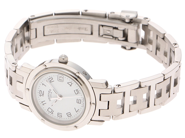 HERMES エルメス クリッパー CL4.210 SS 女性用 クオーツ時計 2143300220872 【434】
