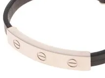 Cartier　カルティエ　ラブ　ブレスレット　K18ホワイトゴールド/革　10.4g　【2143300221077】　【432】