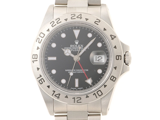 ROLEX　ロレックス　ギャラ有　A番　エクスプローラーⅡ　16570　ステンレス　SS　ブラック　メンズ　自動巻き【432】2143300222111