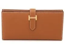 HERMES エルメス ベアンスフレ ゴールド ゴールド金具 ヴォーエプソン H039785CC37 W刻印（2024年頃製造) 2143300222647 【432】