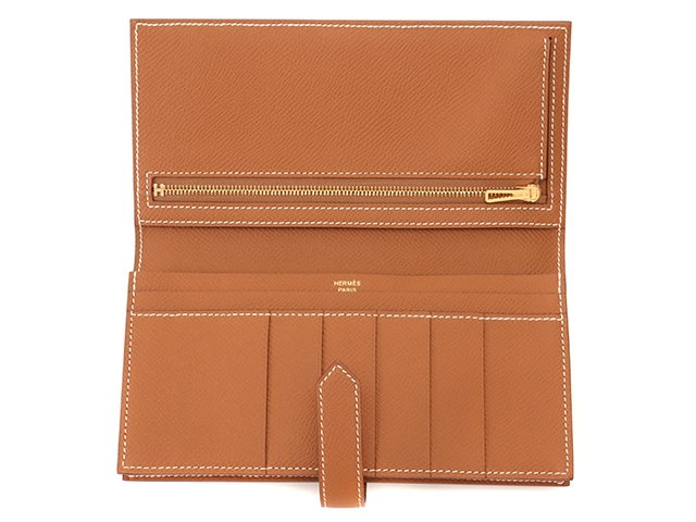HERMES エルメス ベアンスフレ ゴールド ゴールド金具 ヴォーエプソン H039785CC37 W刻印(2024年頃製造) 2143300222647 【432】