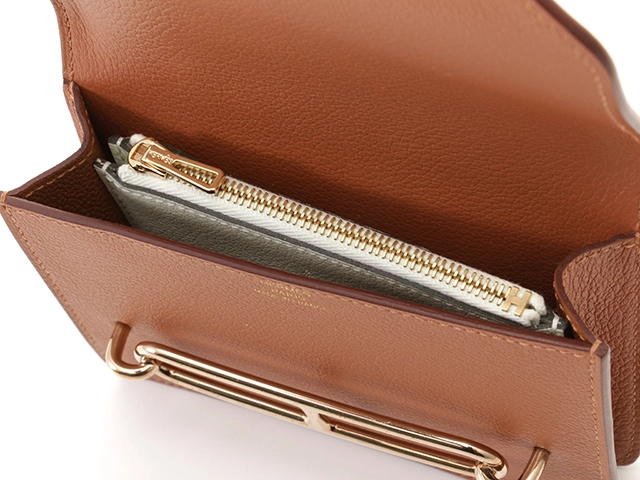 HERMES　エルメス　ベルトバッグ　ルリ　スリムウォレット　ゴールド・ヴェールフィズ・GP金具　エバーカラー　H082212CPAQ　B刻印・2023年頃製造　箱付き【472】HA