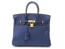 HERMES エルメス バーキン25 ブルーサフィール ゴールド金具