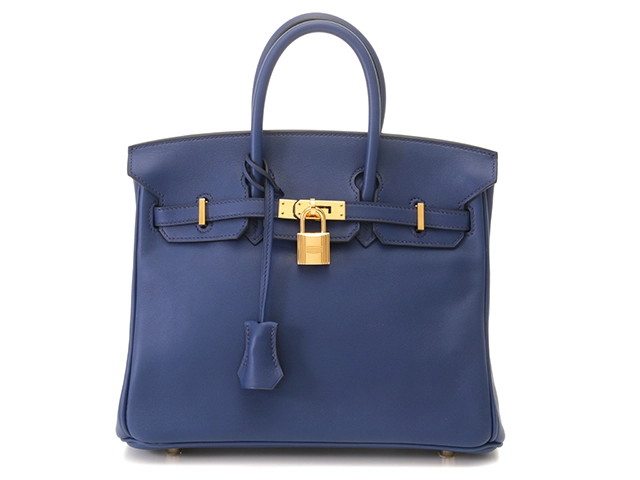 HERMES エルメス バーキン25 ブルーサフィール ゴールド金具