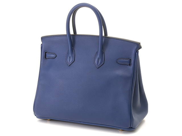 HERMES エルメス バーキン25 ブルーサフィール ゴールド金具