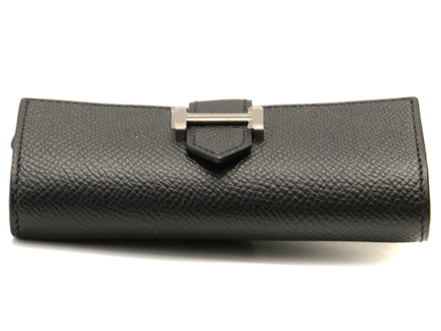 【美品】HERMES べアン 6連キーケース 黒 シルバー金具 シェブルミゾル 美品】HERMES べアン 6連キーケース 黒 シルバー金具 シェブルミゾル