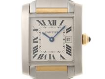 Cartier カルティエ タンクフランセーズMM W51012Q4 YG/SS イエローゴールド/ステンレススチール ホワイトローマ文字盤 クォーツ 【460】2143300229448