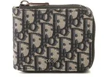 ✨人気モデル✨DIOR 二つ折り　財布　オブリーク　ジャカード　ジップ　ネイビー ✨人気モデル✨DIOR 二つ折り 財布 オブリーク ジャカード ジップ ネイビー