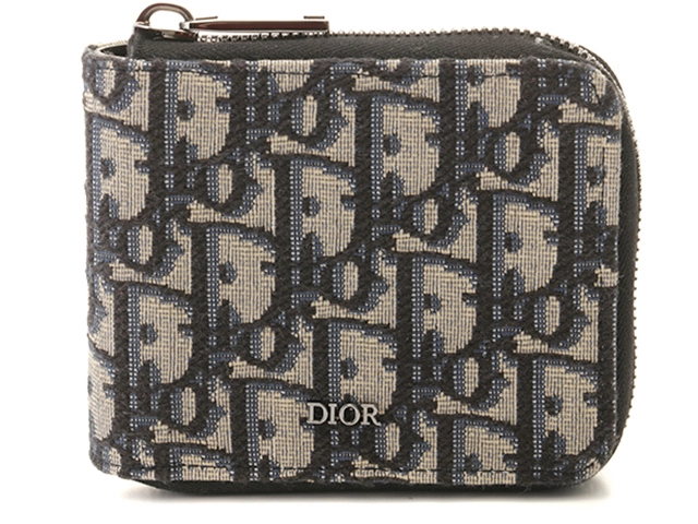 DIOR ディオール オブリーク 財布 ジップヴォレット ネイビー