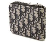 DIOR ディオール オブリーク 財布 ジップヴォレット ネイビー