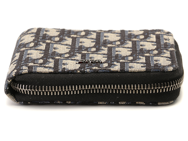 DIOR ディオール オブリーク 財布 ジップヴォレット ネイビー