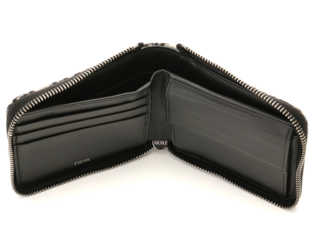 DIOR ディオール オブリーク 財布 ジップヴォレット ネイビー